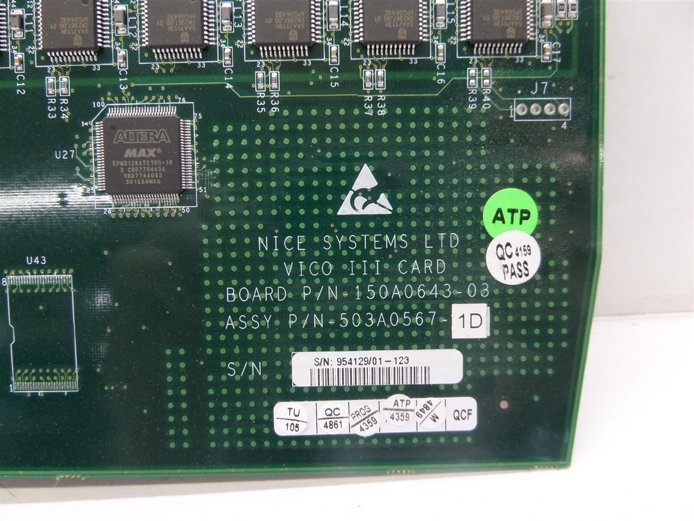 Nice Systems VICO III Card 150A0643-03 Network Interface Card