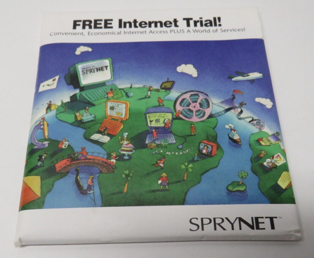 Sprynet Free Internet Trial 3.5" floppy Circa 1996 retro PC computer