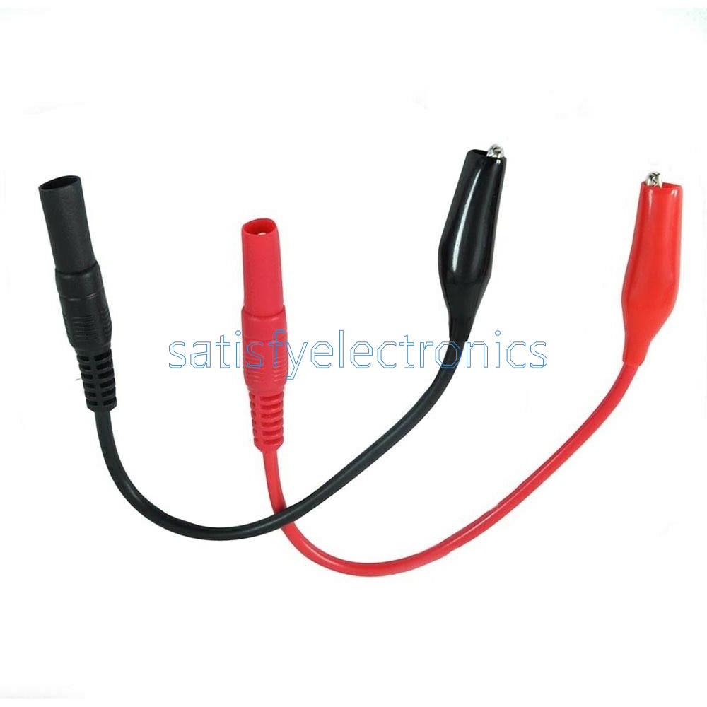 2PCS Multimeter Multi Meter Test Lead Probe Alligator Crocodile Clip for fluke