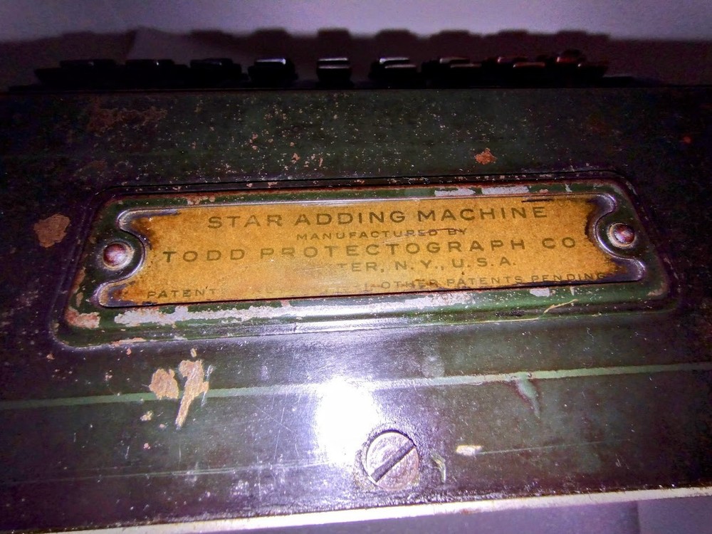 Antique fully working 1922 Star Calculator / Adding Machine by Todd Co.