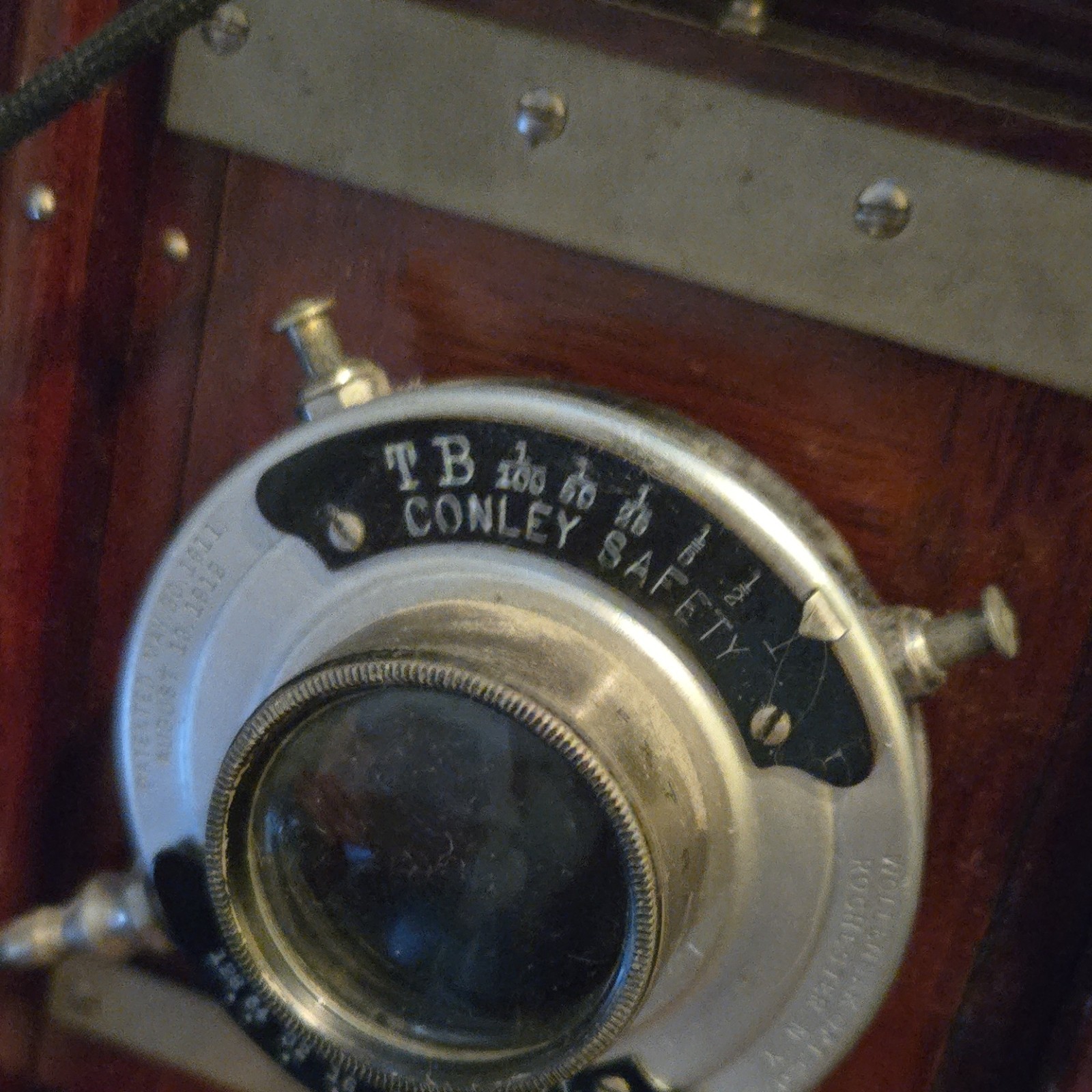 Conley Safety Vintage Brown Box Camera with Leather Case