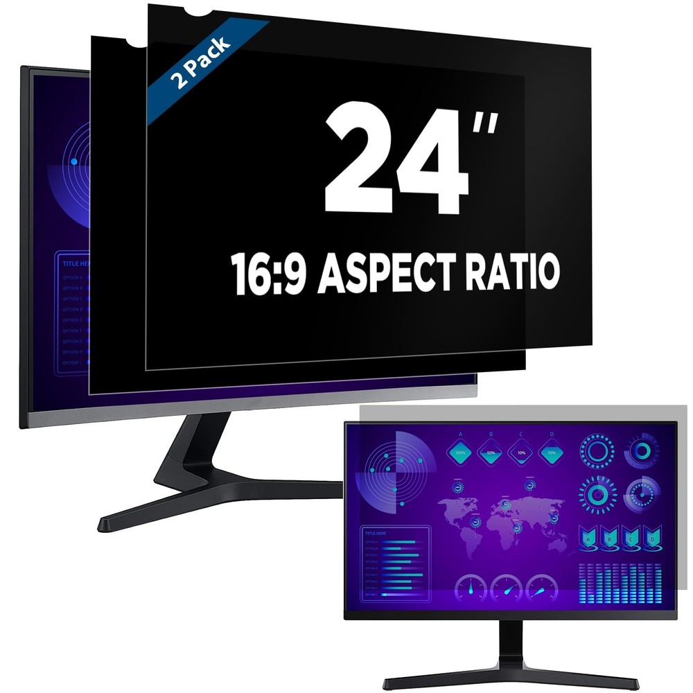 Magicmoon 2-Pack 24 Inch Computer Privacy [2 Pack] 24 16:9 Aspect Ratio