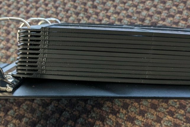 Pro Slab 3-Ring Binder Page for Top Loader Landscape 6 Pocket Rigid Plastic