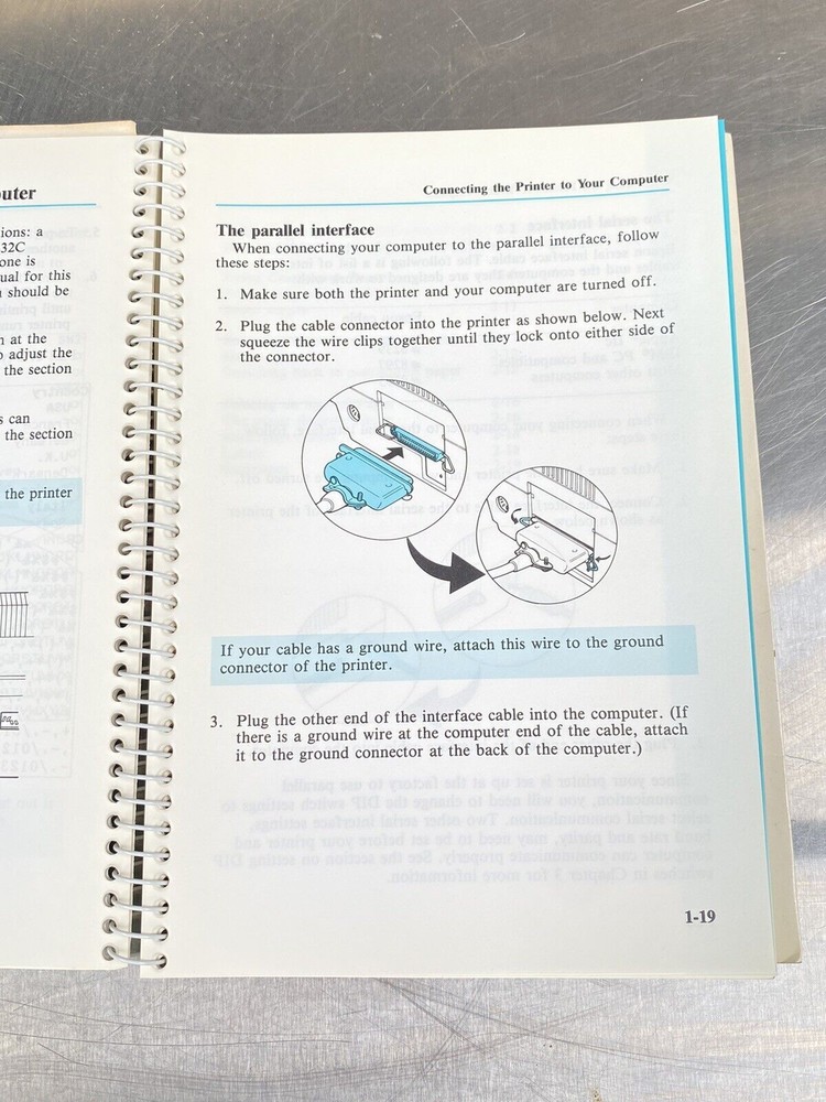 Epson LQ-850 /1050 Printer - Manual / Users Guide / Instructions Book