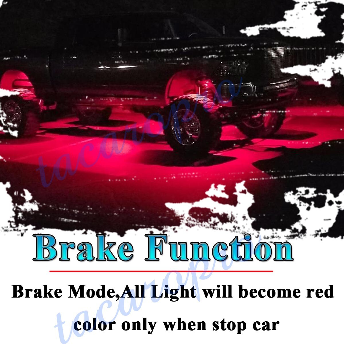 12x RGB LED Pods Rock Light Kit Underbody Glow Neon Lamp Bluetooth Music Control