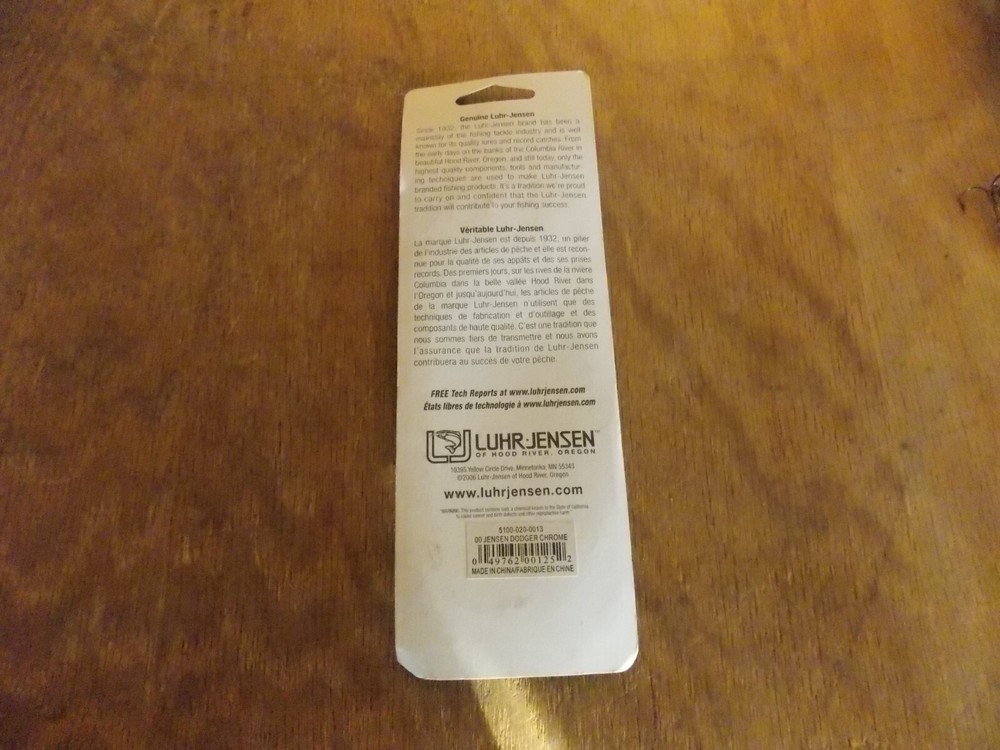 NEW Luhr Jensen 2/0 Dodger Flasher (CHROME) 12/23