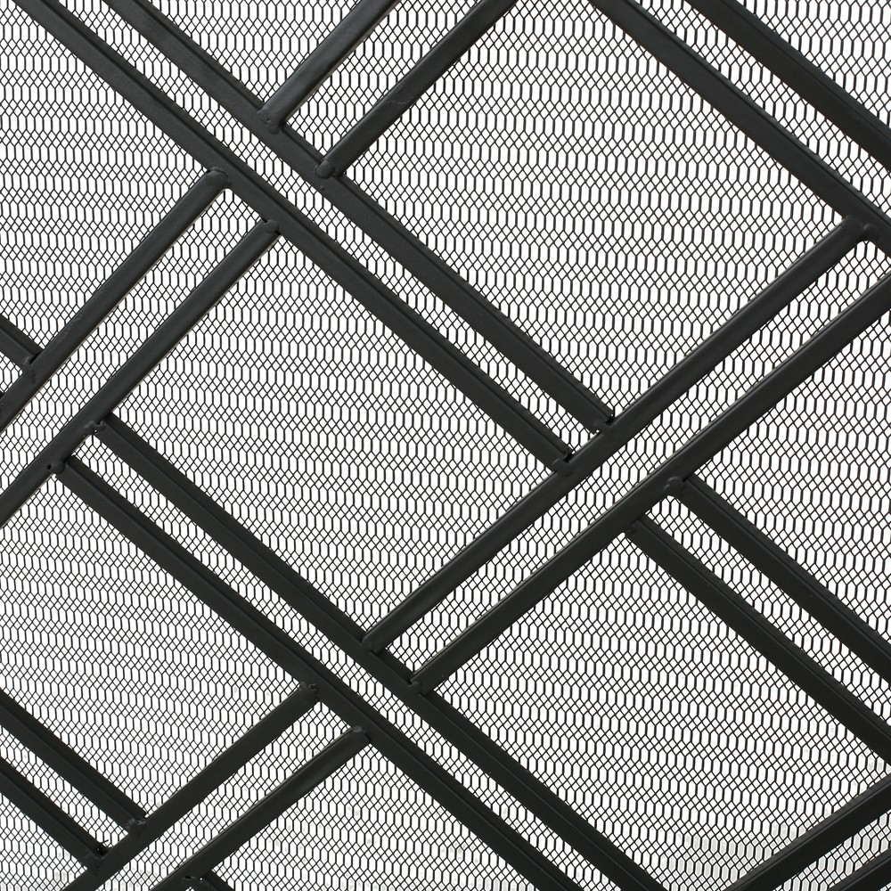 Josette Contemporary Single-Panel Iron Fireplace Screen,