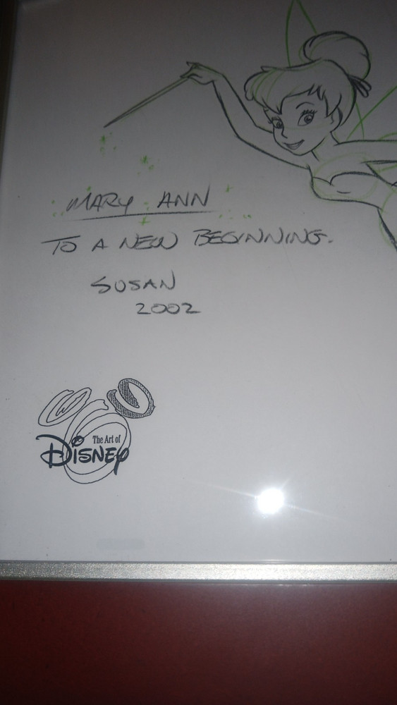 Pixie Sketch Disney Original " Tinker Bell " " 14 " X " 16 "