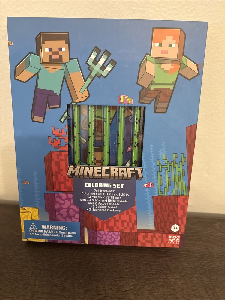 MINECRAFT COLORING SET. NEW