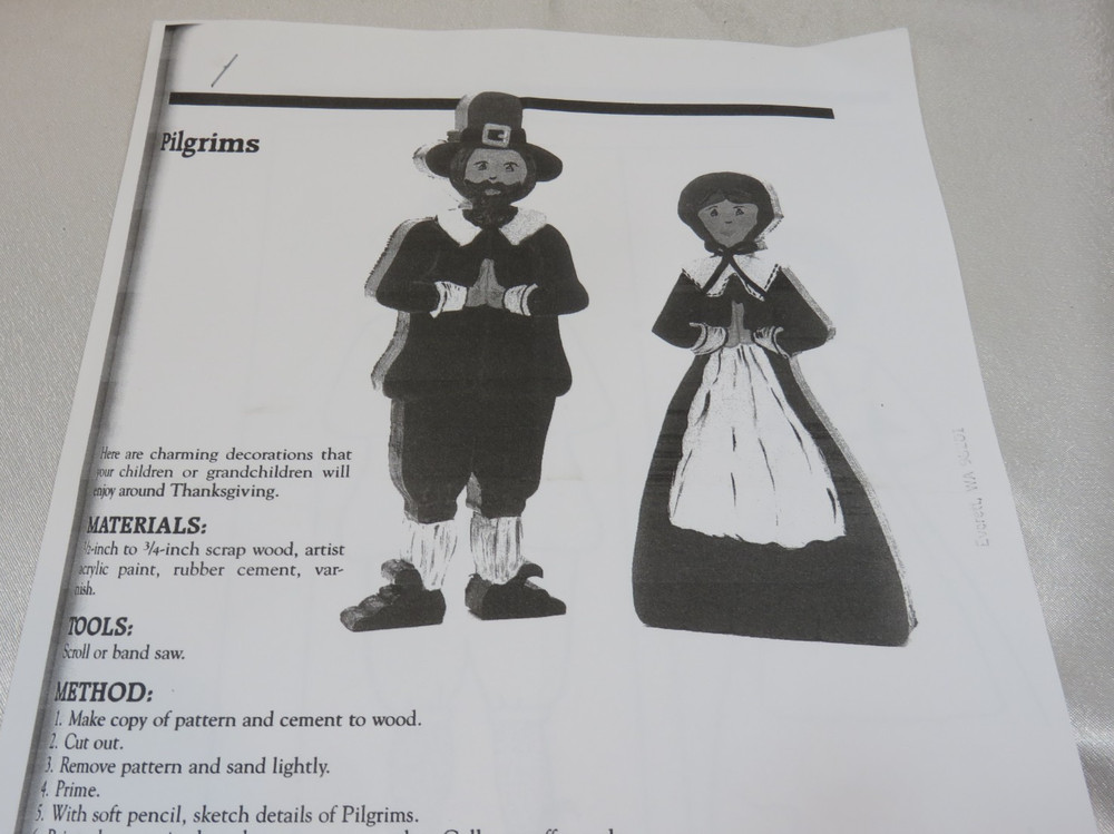 Vintage Wood Plans - Pilgrims