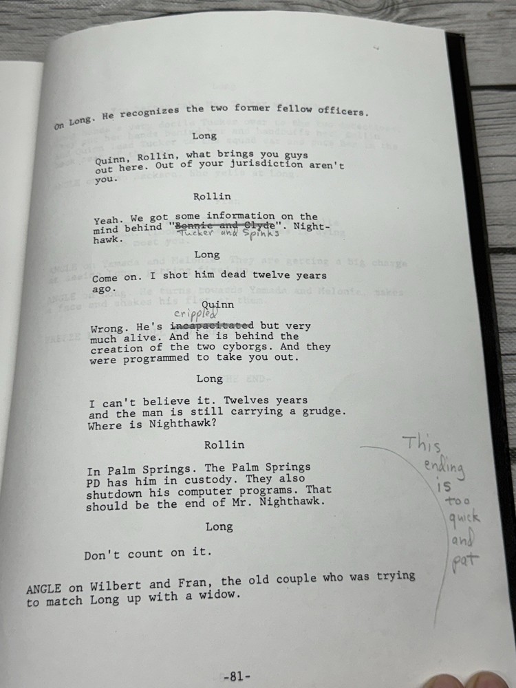 Vintage 1995 Killpoint 2 Cyberquest Script First Draft Leo T Fong