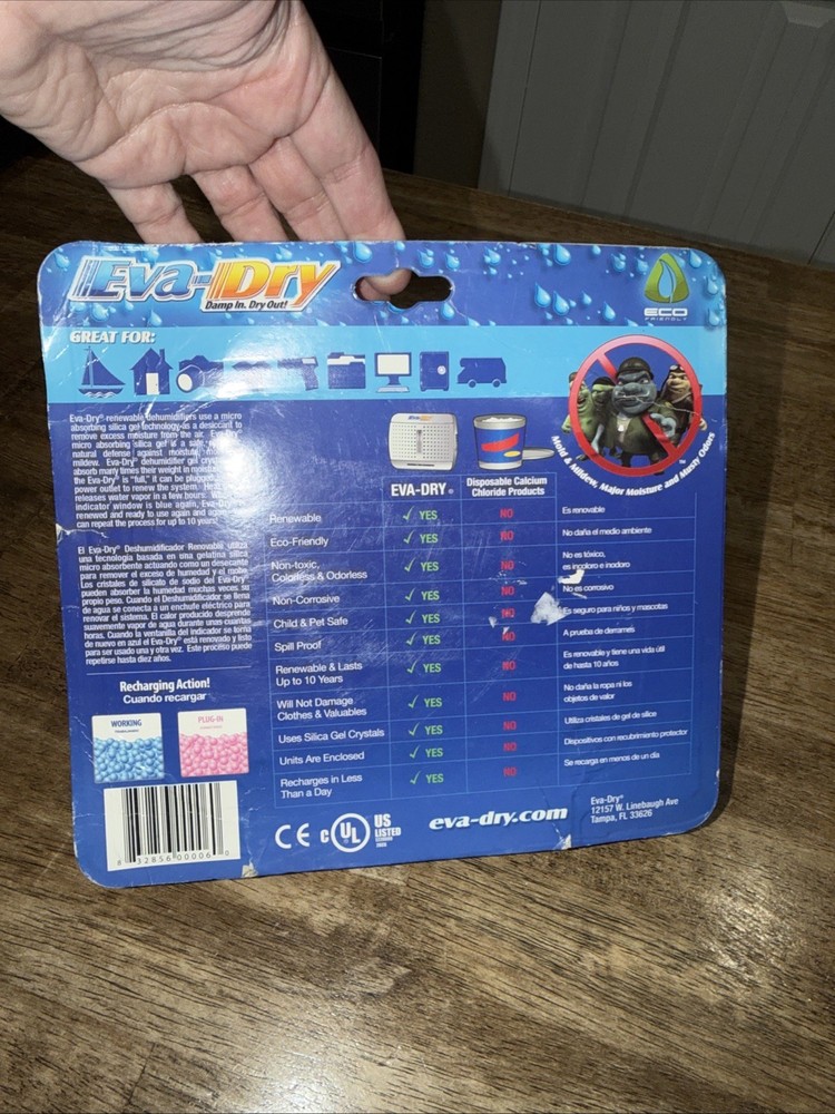 Eva-Dry E-333 Renewable Mini-Dehumidifier Plug In
