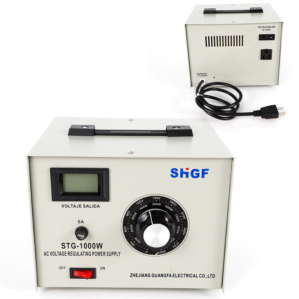 Variac Auto Transformer AC Variable Voltage Regulator Metered 1000 Watt 0-300V