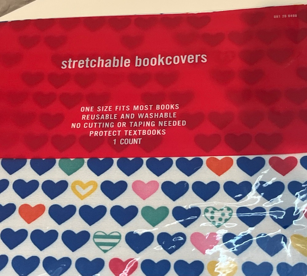 4 New Target School Stretchable Bookcovers Washable Fabric Reusable Text Binder
