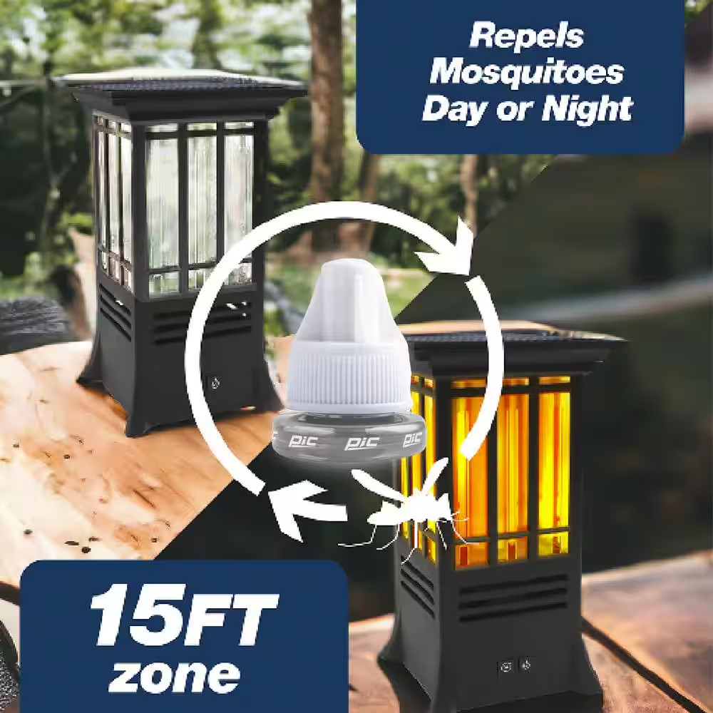 Solar Flame Effect Tabletop Outdoor Mosquito Repellent