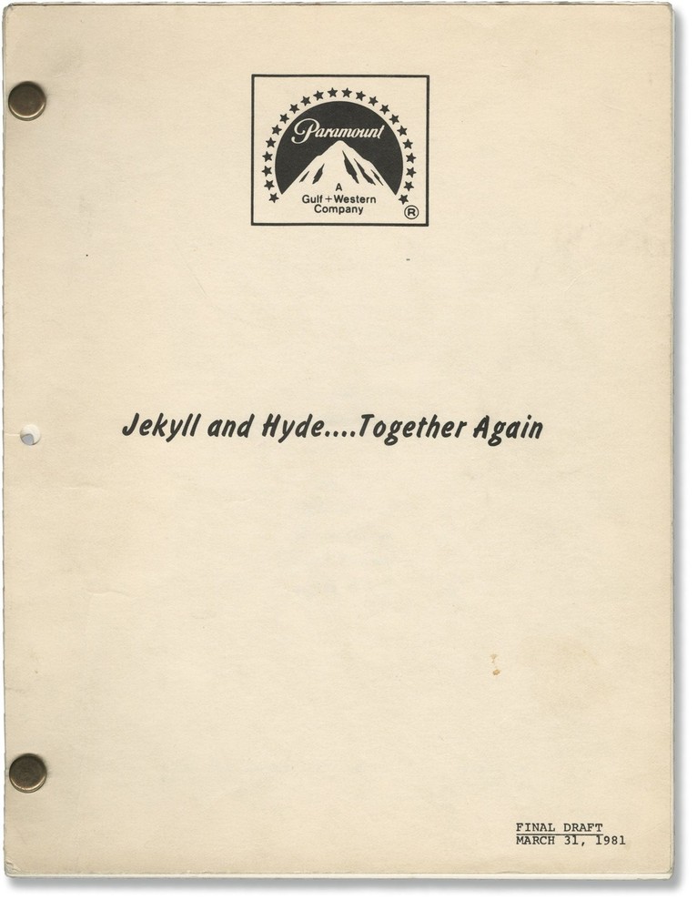 Jerry Belson JEKYLL AND HYDE.. TOGETHER AGAIN Original screenplay for #146360