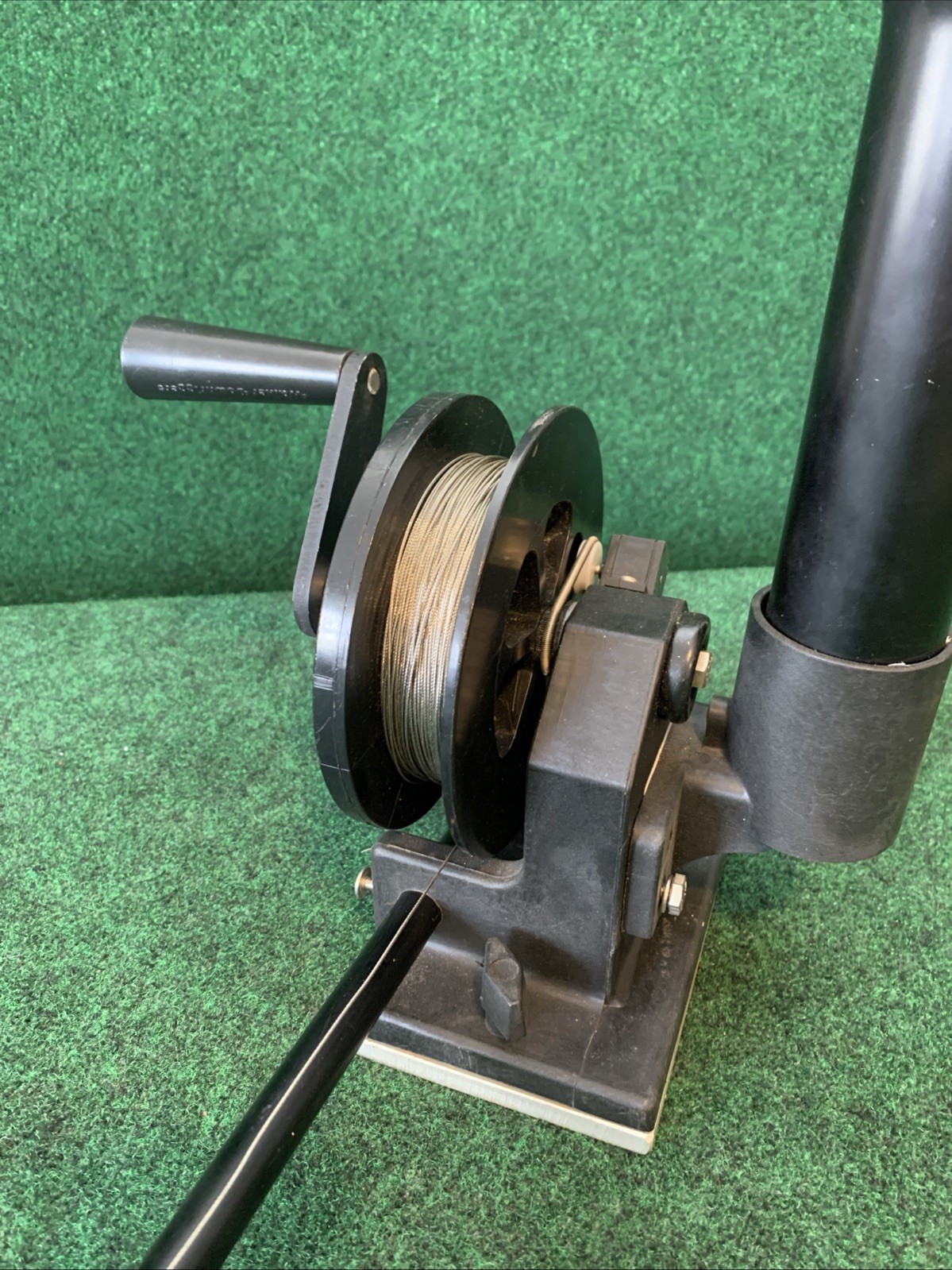 Walker DownRigger Manual Crank 20” Boom Mounting Base & Depth Counter Nice