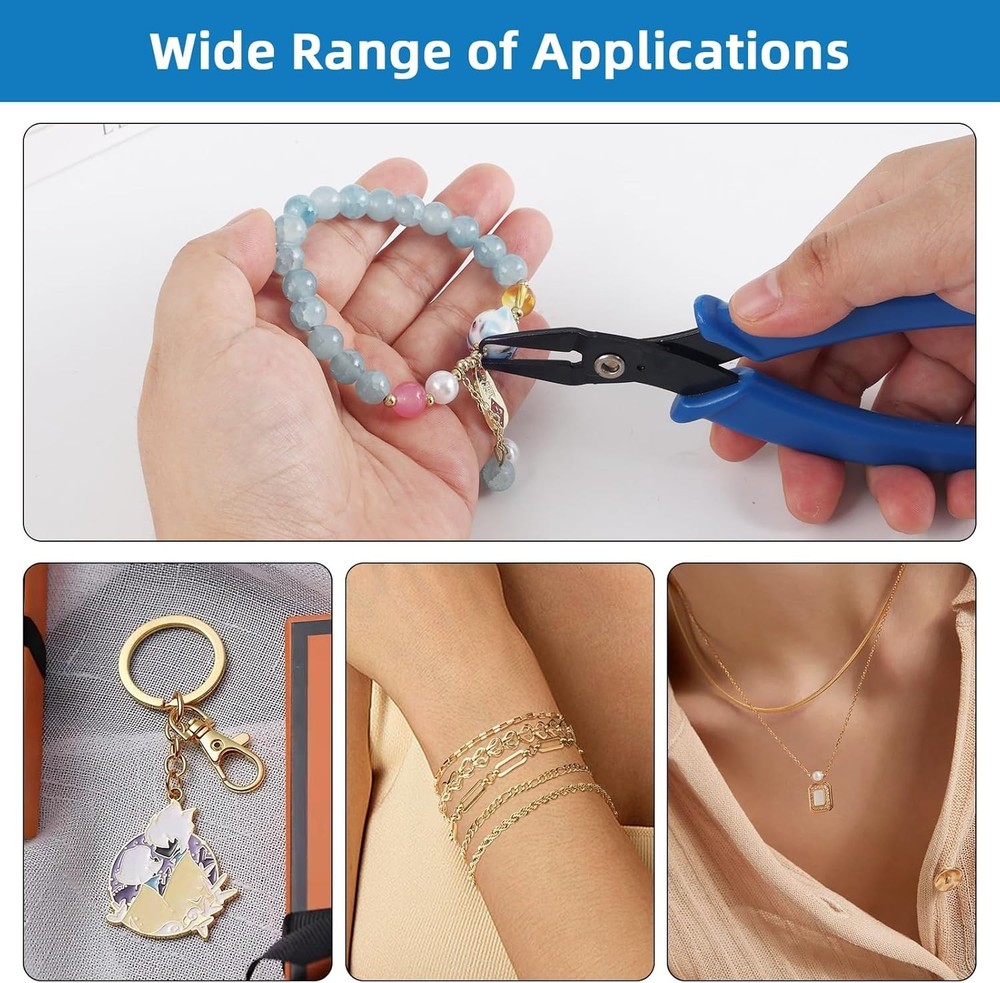 Split Ring Pliers Jewelry Making Tools Jump Ring Opener Tool Keychain Pliers ...