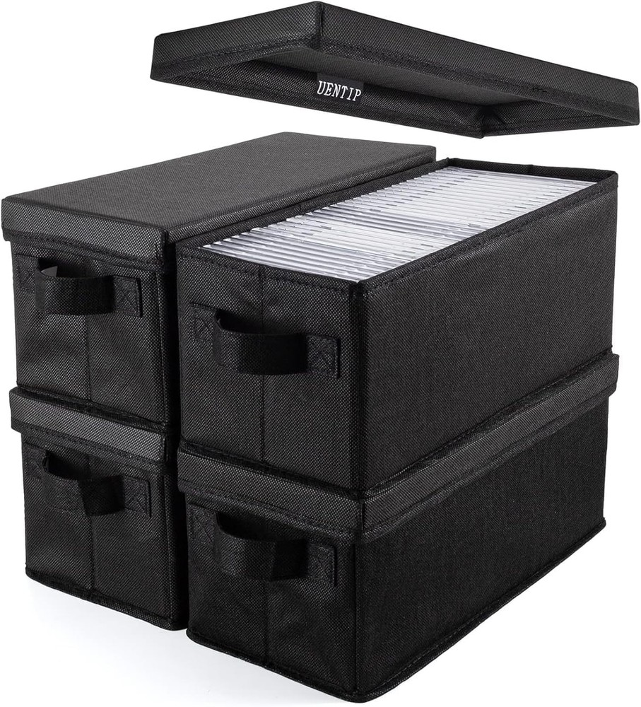 Compact CD Storage Solution - 4 Pack Containing 30-165 Discs, Moisture-Proof