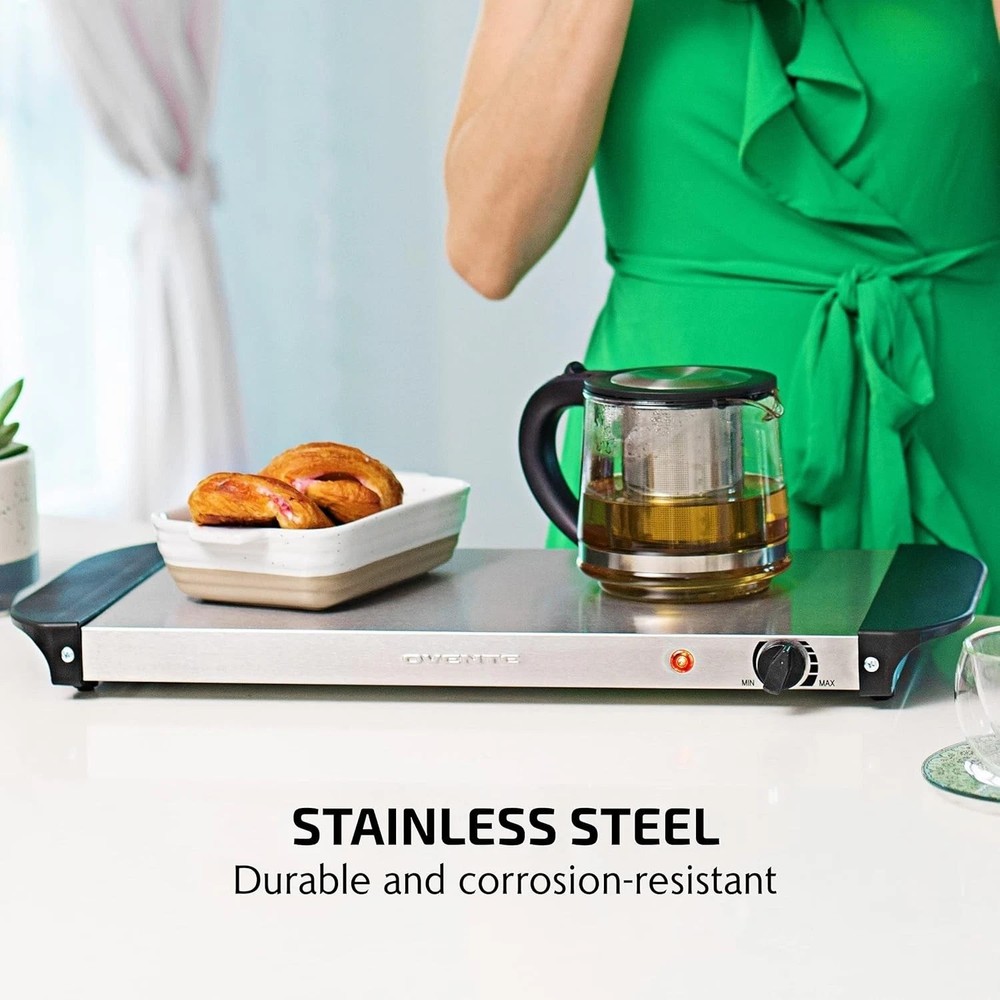 Elegant Electric Warming Tray – Adjustable Temperature Control & Compact Design