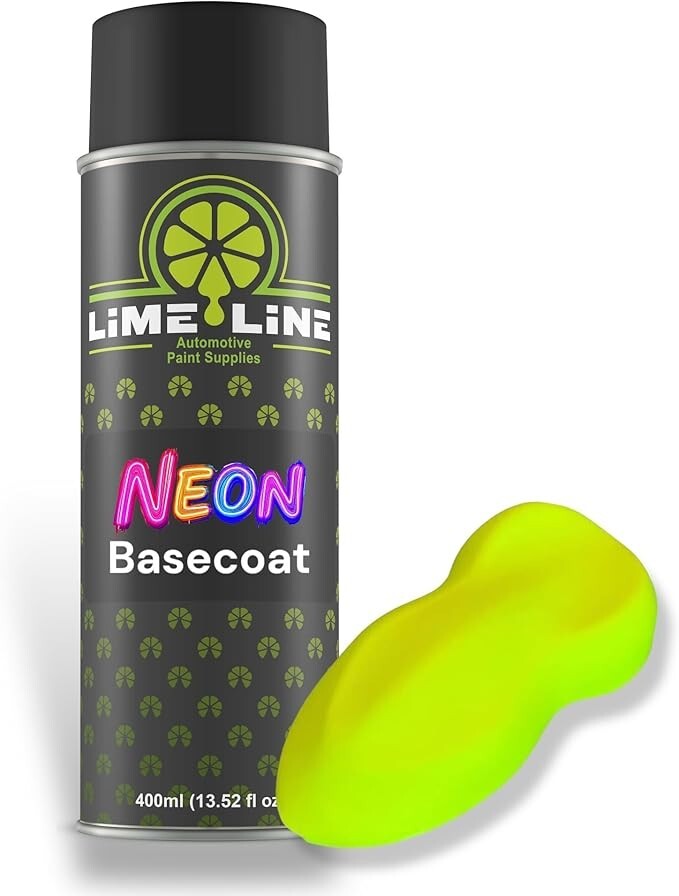 LiME LiNE Automotive Neon Yellow Basecoat Spray Paint - 14 Oz
