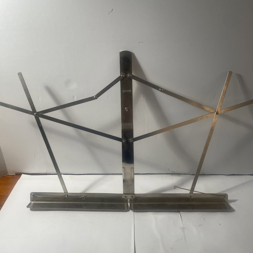 Vintage Belmonte Folding Chrome Music Stand - Adjustable EUC