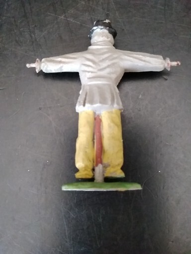 Vintage Plastic Painted Farm Figures + Rake