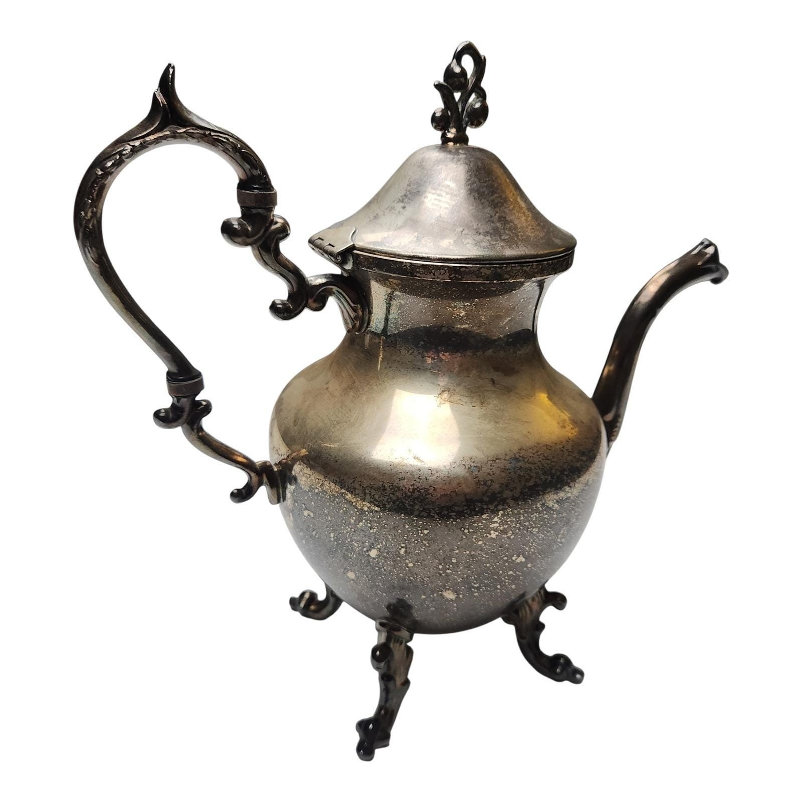 Birmingham Silver Company BSC Vintage Teapot Coffee Pot Silver on Copper