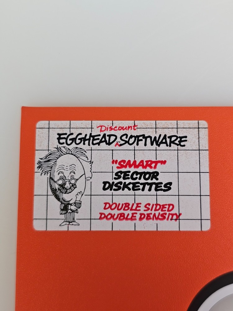Orange Egghead Discount Software Smart Sector Floppy Disk Diskette
