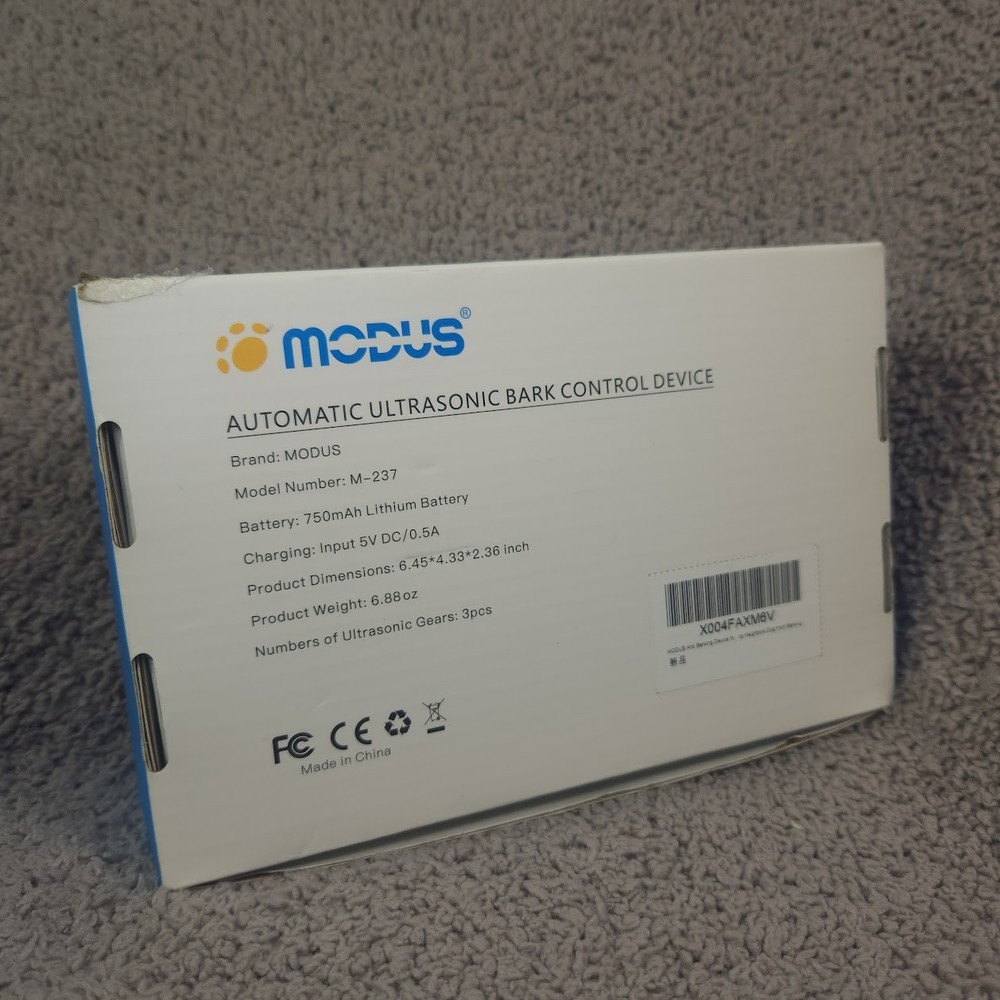 MODUS M237 Automatic Ultrasonic Bark Control Trainer - NEW Open Box