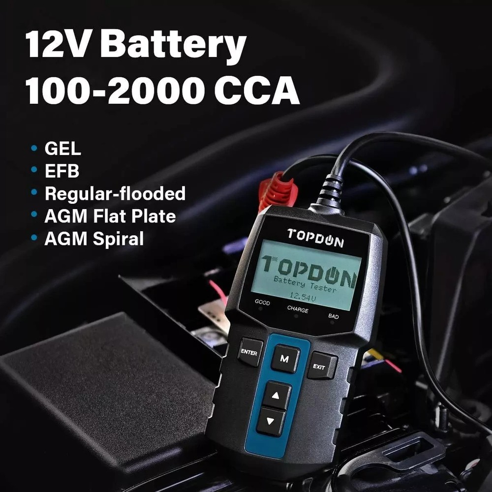 🔥🔥Car Battery Analyzer TOPDON BT100 12V Load & Voltage Test Tool for Vehicles