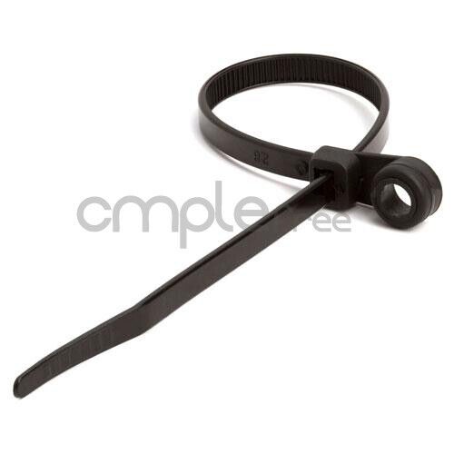 40 lbs Mountable Head Cable Tie 100psc Pack Black NEW