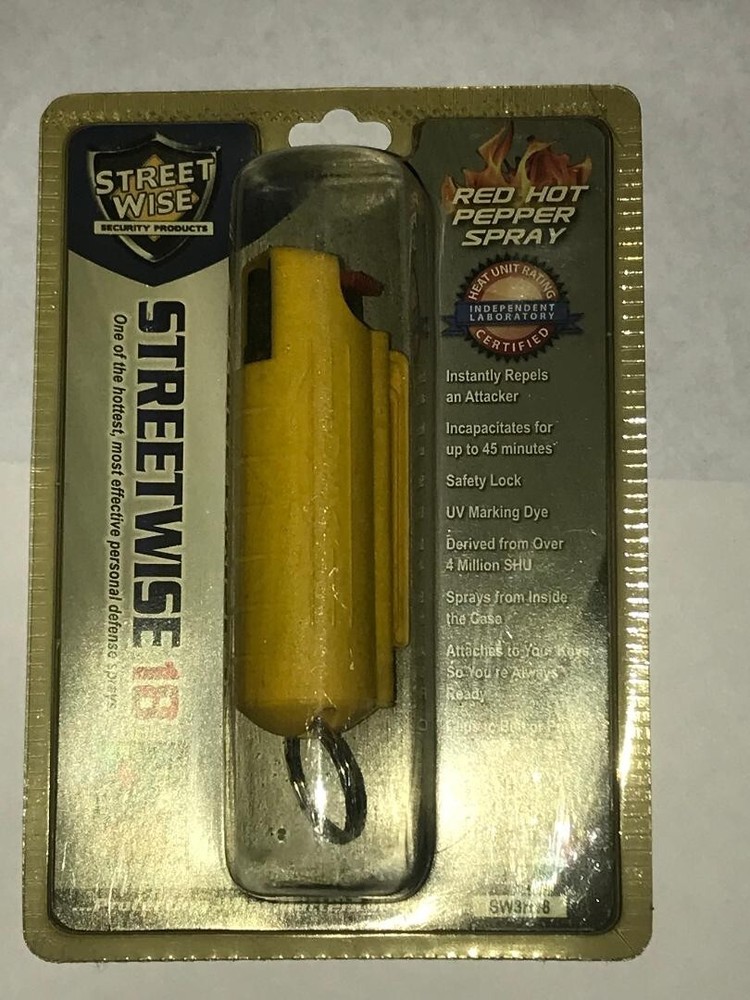 Pepper Spray 1/2 oz. Hard Case Yellow  Lab Certified 18