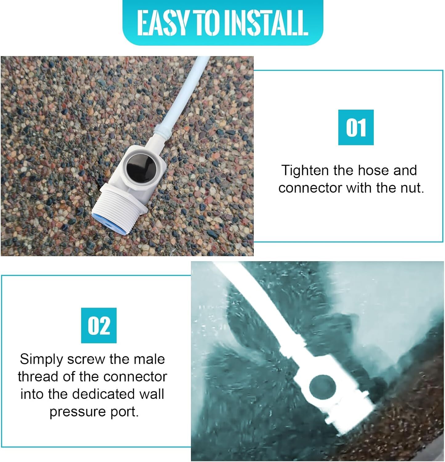 Universal Wall Fitting UWF Connector 9-100-9001 For Polaris 280/380 Pool Cleaner