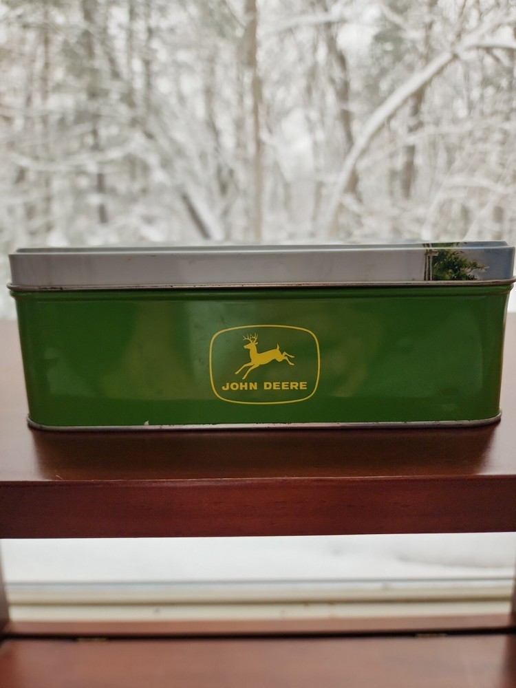 John Deere 7 1/2 Inch Square Tin