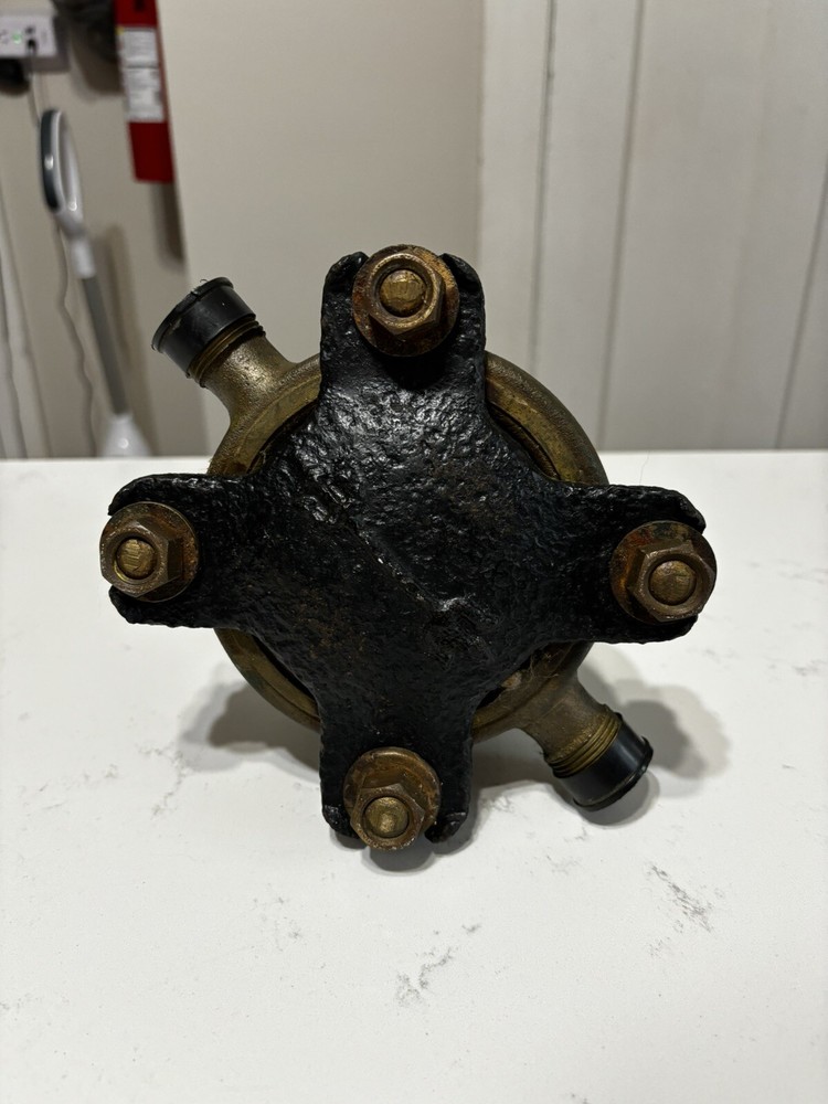 Vintage Brass Water Meter Neptune Trident Complete
