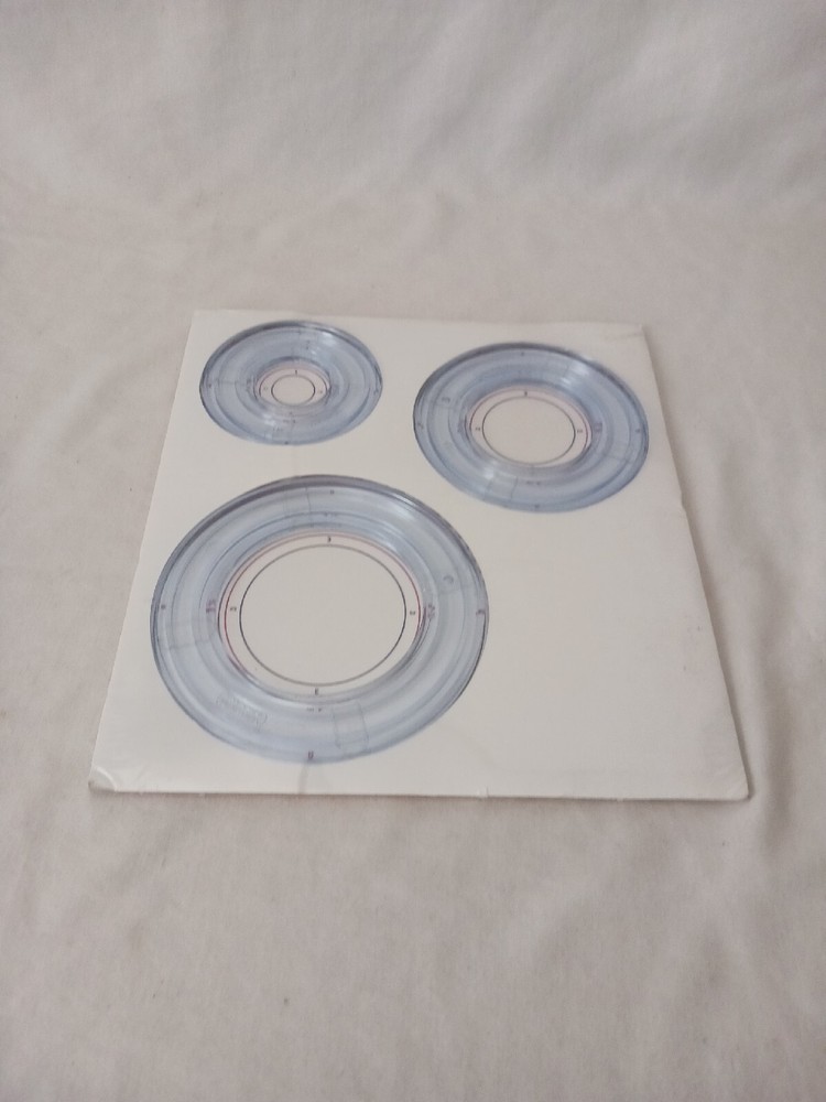 Creative Memories Custom Cutting System Sizing Template/3 Circle Patterns NEW