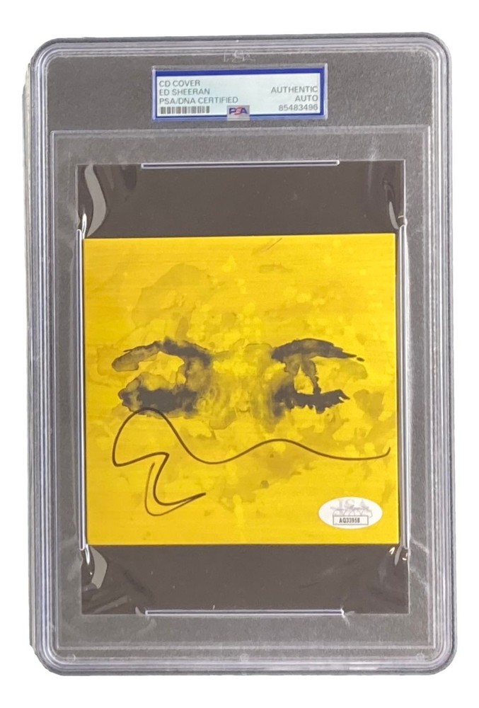 Ed Sheeran Signed Slabbed Eyes Closed CD Booklet PSA