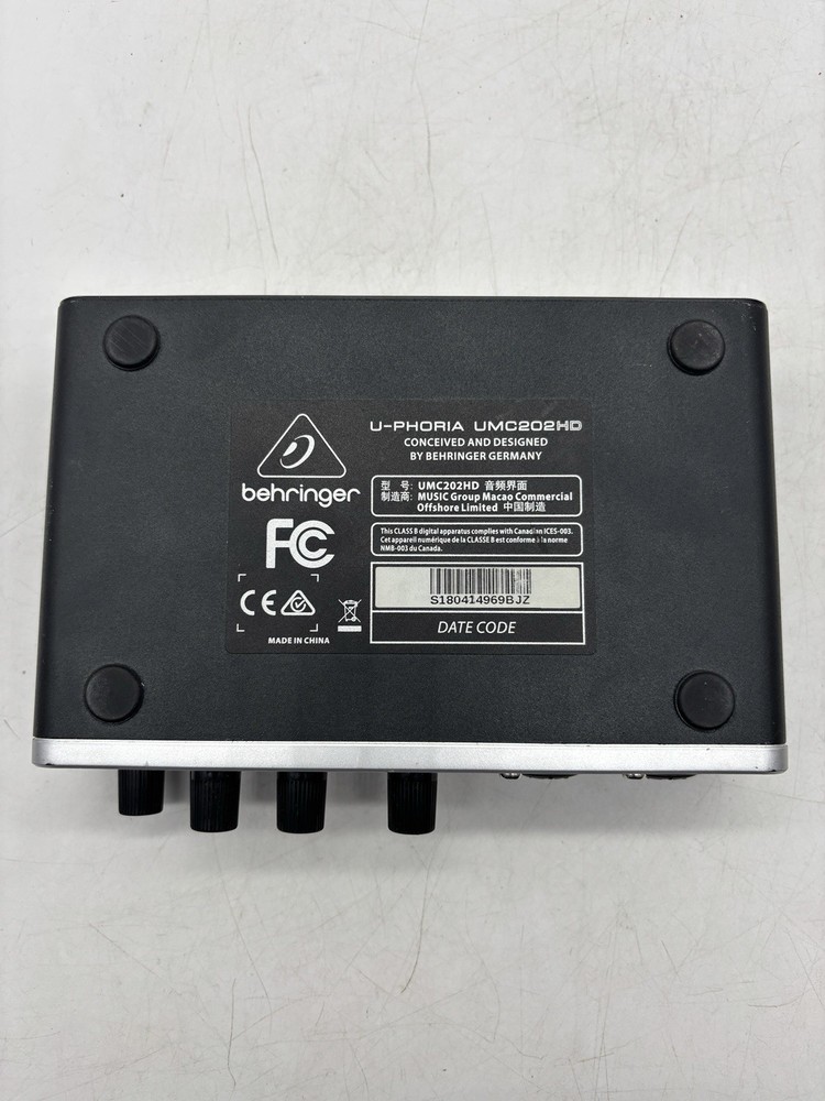 Behringer U-Phoria UMC202HD USB Audio Interface Great Condition