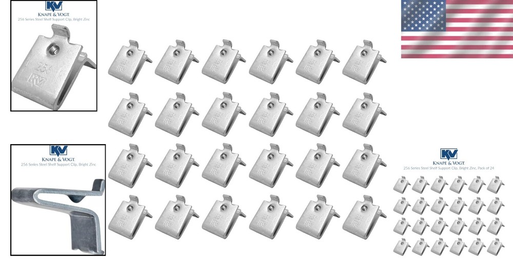 Durable Wall Mount Shelf Support Clips, 24-Piece Set - Perfect for Bookcases