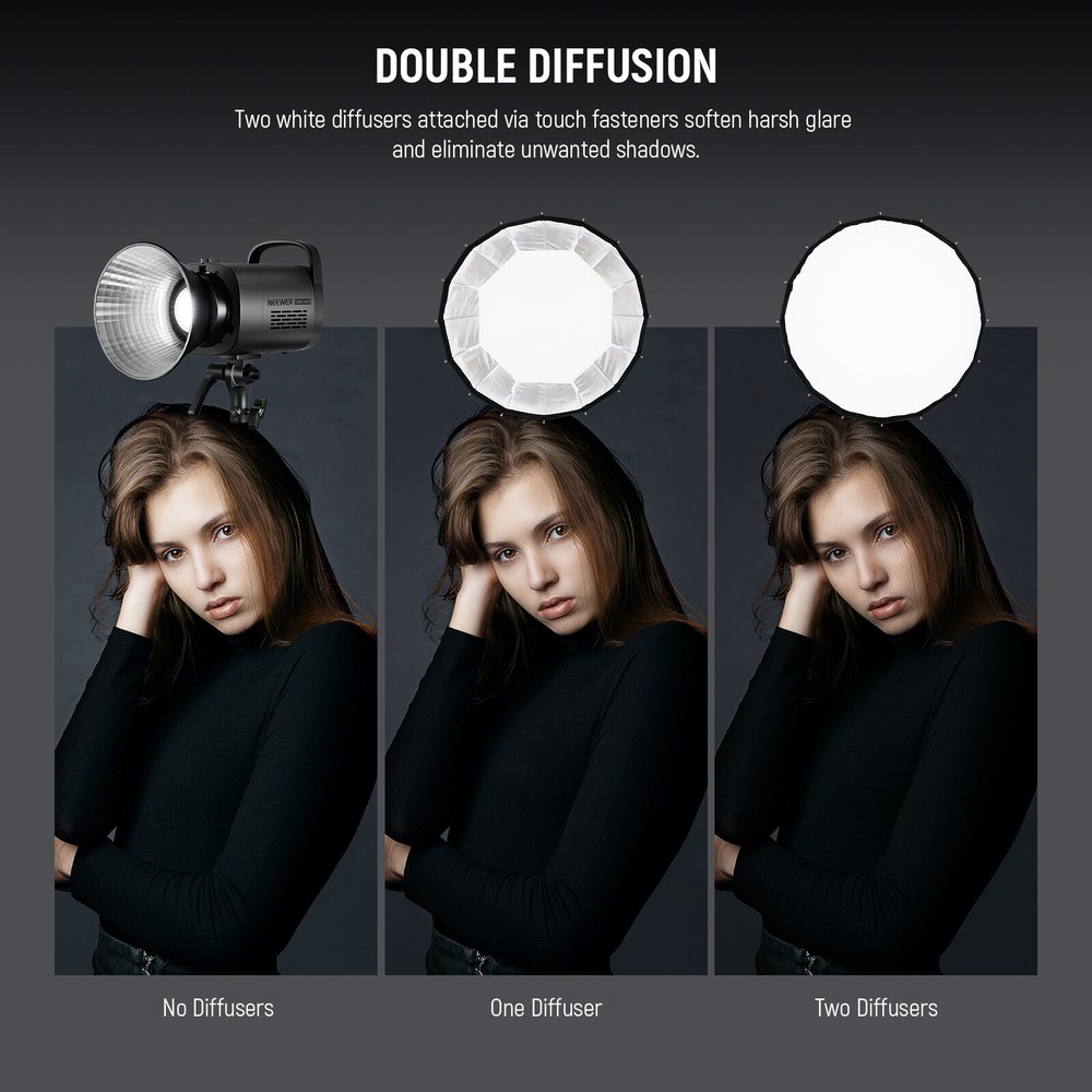 NEEWER 21.7'' Parabolic Softbox Bowens Mount,Quick Release with Diffusers