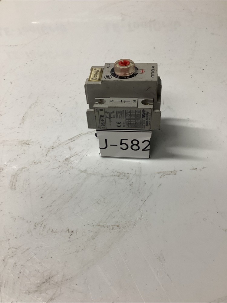 Allen-Bradley 196-FTB Ser B Off Delay Timer Relay U-582