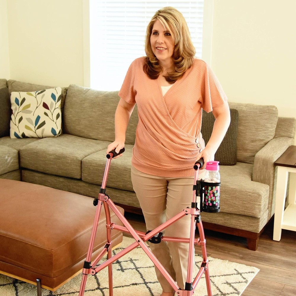 2 Pack Removable Drink Holders for Wheelchairs - Easy Install & Foldable Design