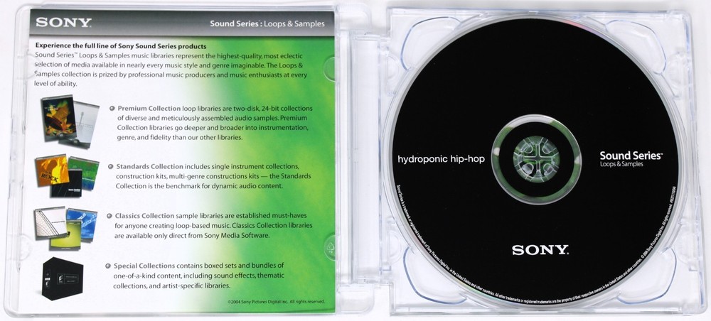 Sony Sound Series Hydroponic Hip-Hop Loops/Samples/Sampling CD