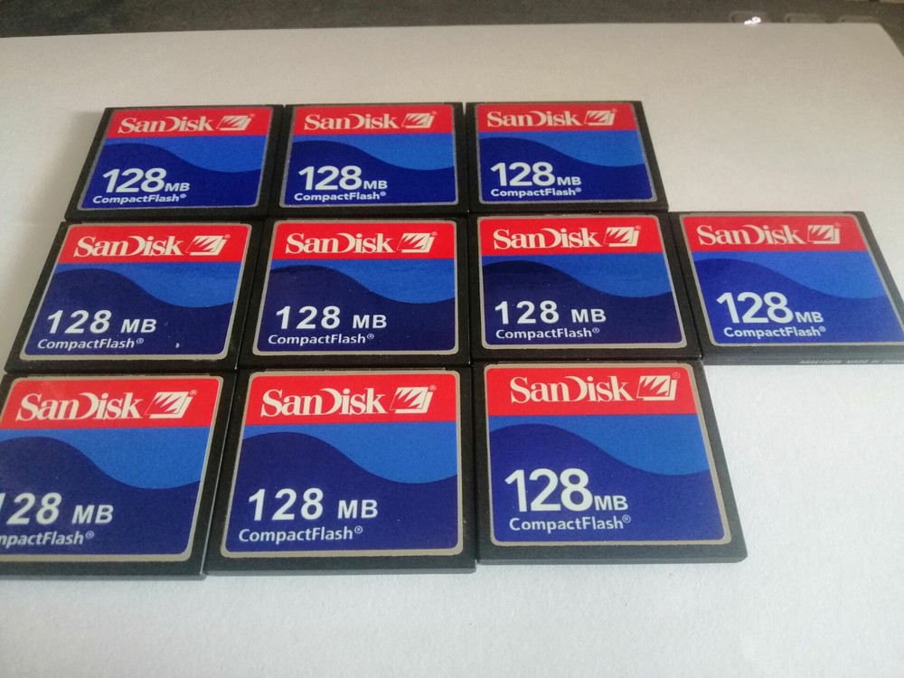 10PCS Sandisk 128MB Compact Flash Card 128MB CF Memory card SDCFJ/SDCFB