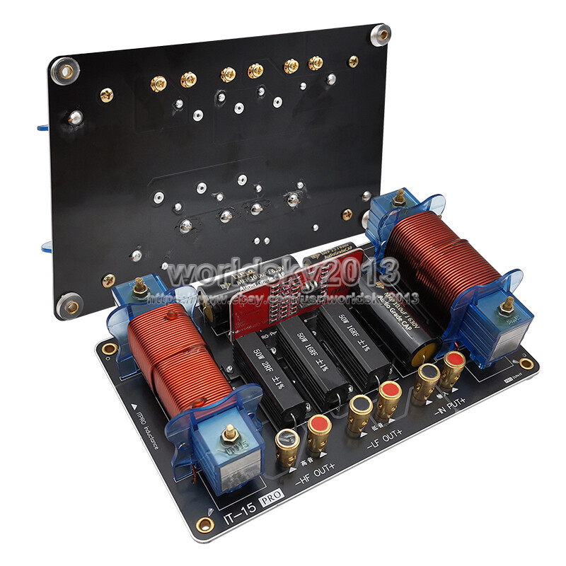 1x 1200W 2 Way 2 Unit High-Low Speaker Frequency Divider Filter Crossover Board
