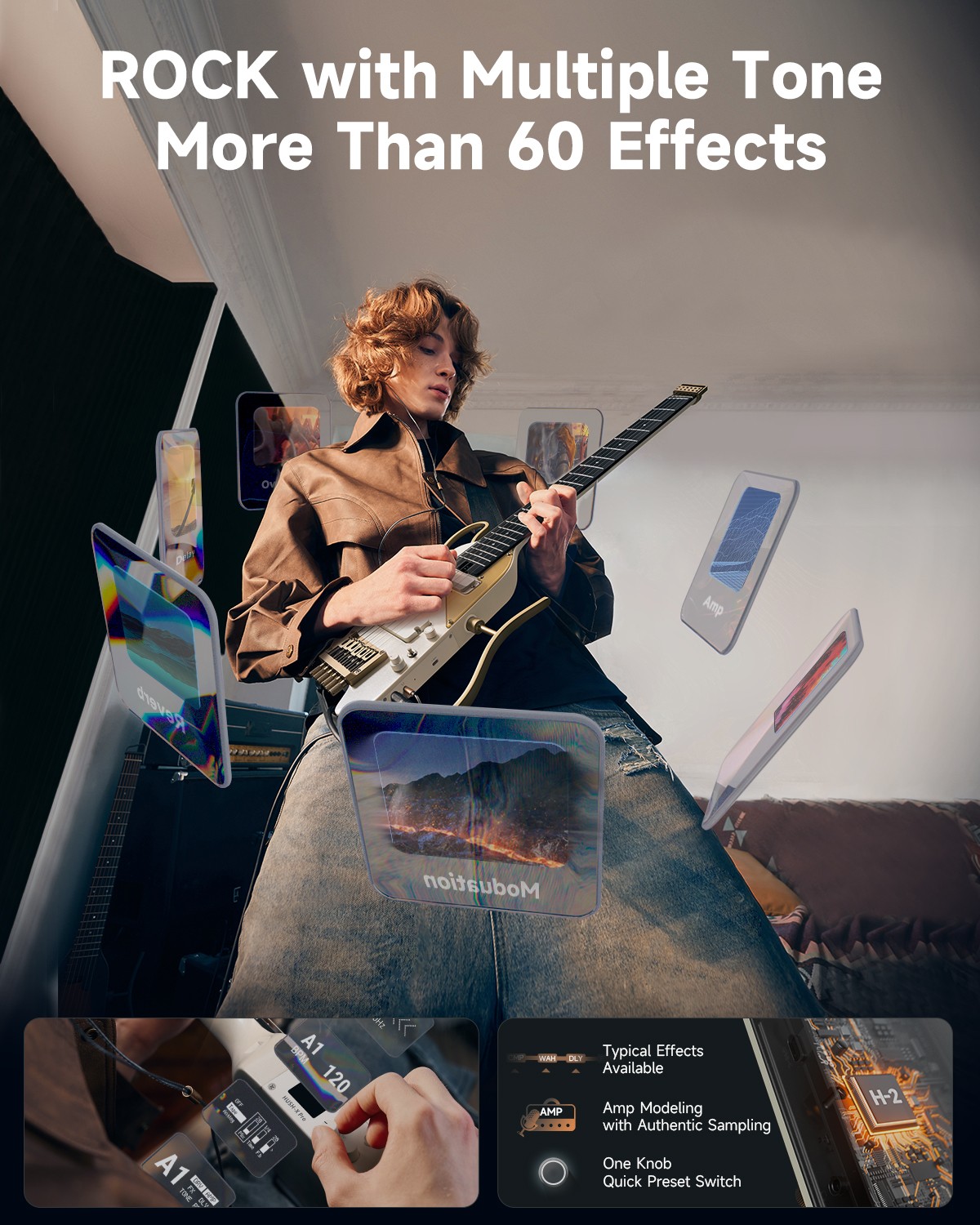 Donner HUSH X PRO Professional Electric Guitar Guitarra Electrica Xmas Gift