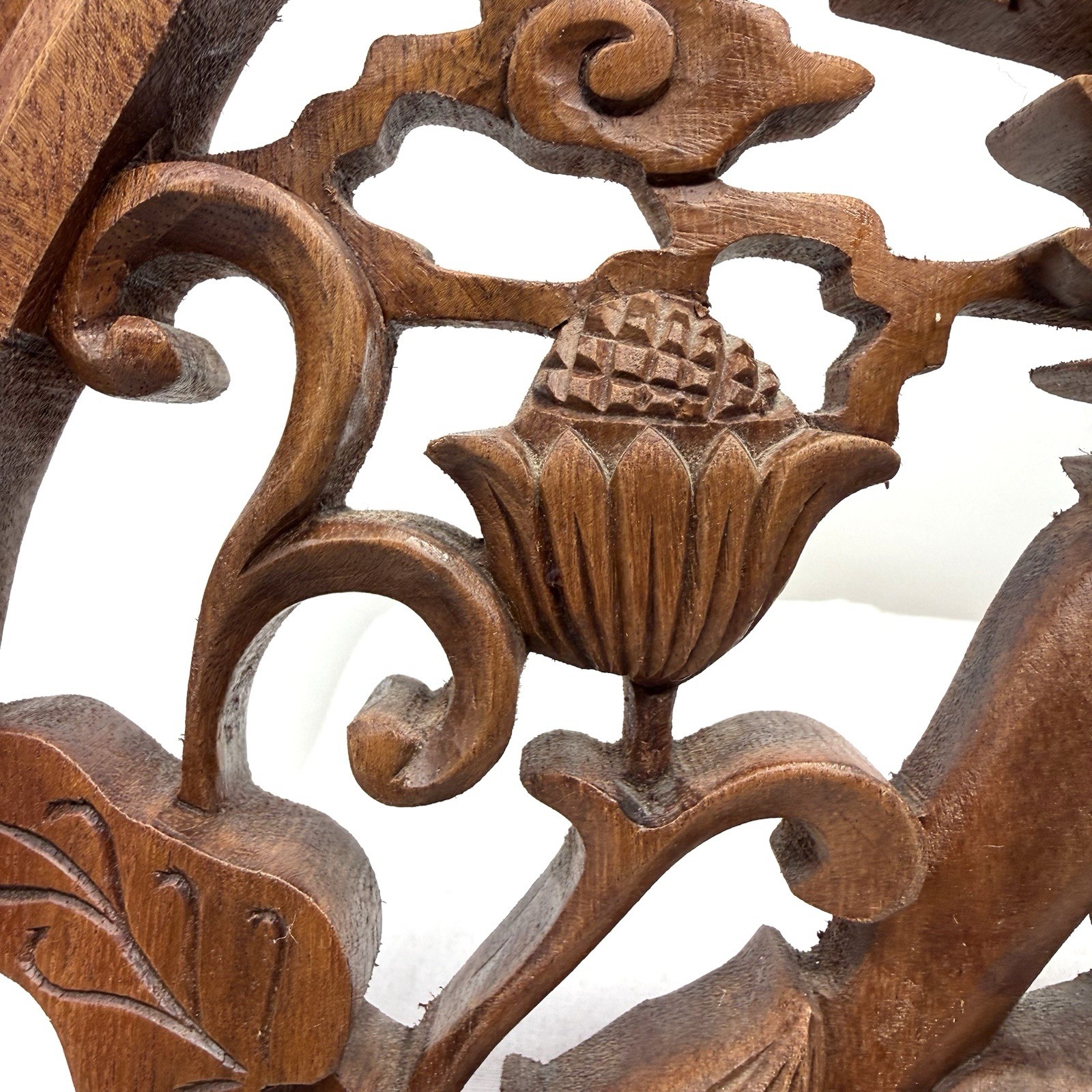 Wooden Hand Carved Wall Hanging Buddha Sculpture Statue Panel Relief Plaque 14.5