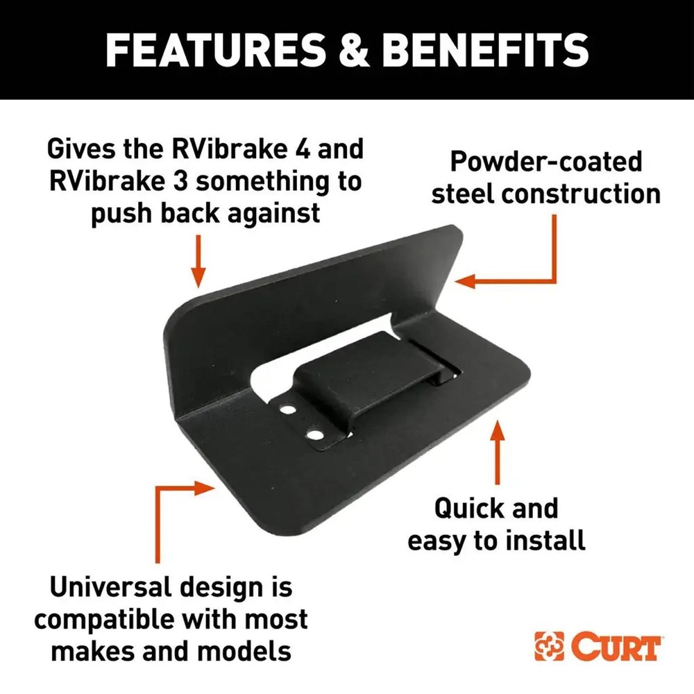Curt Phantom Universal Stop Plate Bracket for RVIBrake System 52206