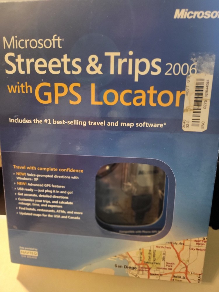 Microsoft Streets & Trips 2006 w/GPS Locator Navigation Software for PC Pre Own